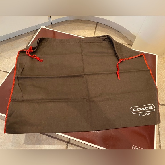 Coach Dustbag with Red Stitching. BRAND NEW - Picture 2 of 2